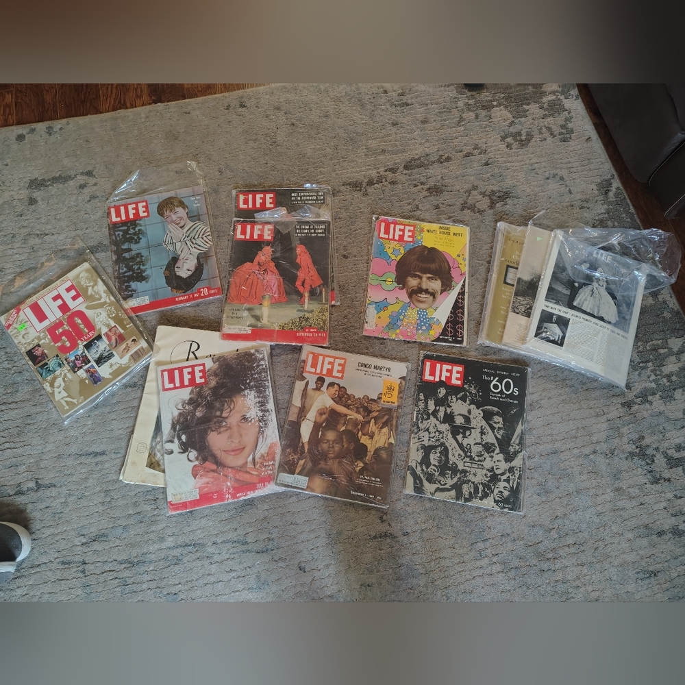 LIFE Magazine Vintage Cover Lot - Colorful Retro Covers